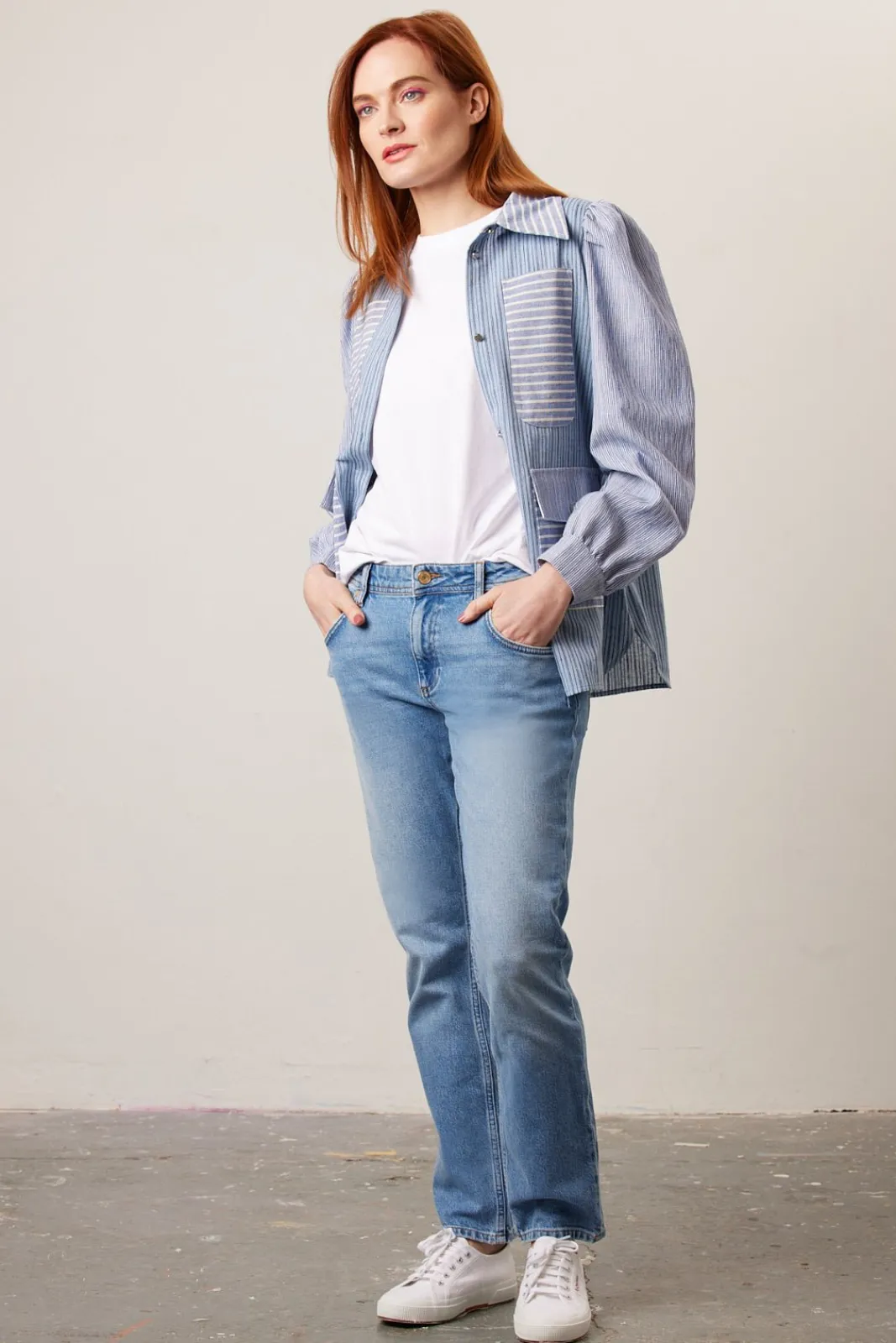 Reiko Nina Mid Blue Boyfriend Jeans* Denim|Skirts & Trousers