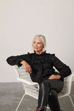 Reiko Olga Black Faux Leather Leggings* Skirts & Trousers