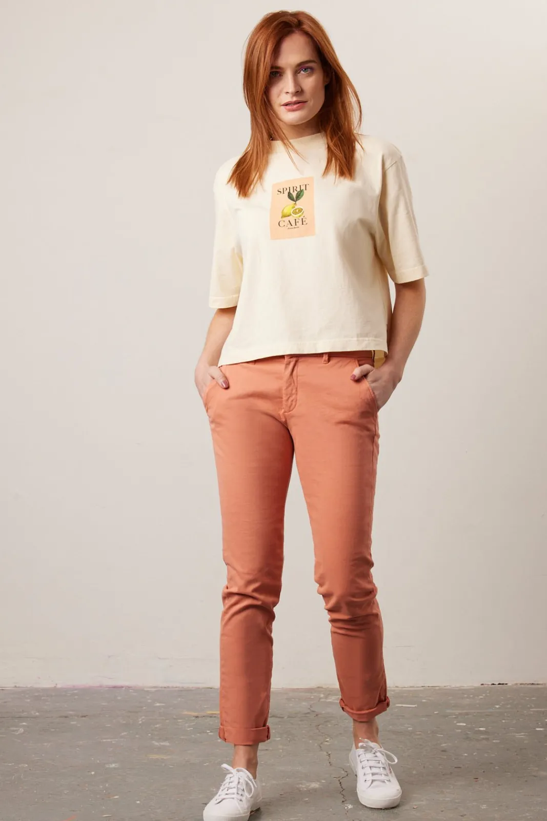 Reiko Sandy Coral Haze Chinos* Skirts & Trousers