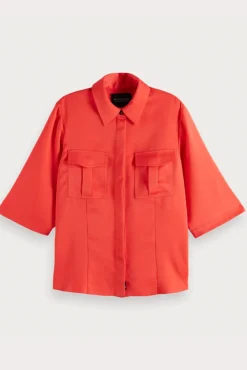Scotch & Soda Chic Utility Raspberry Shirt* Blouses, Shirts & Statement Tops
