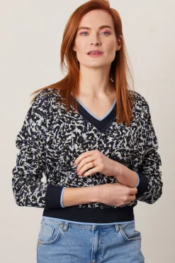 Scotch & Soda Loose Fit Jacquard V Neck Jumper* Knitwear & Sweatshirts