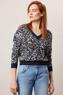 Scotch & Soda Loose Fit Jacquard V Neck Jumper* Knitwear & Sweatshirts