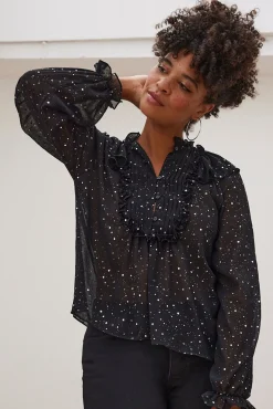 Stella Nova Aise Sequin Black Blouse* Blouses, Shirts & Statement Tops