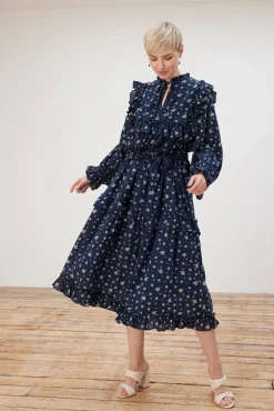 Stella Nova Barbara Dark Flowers Midi Dress* Dresses & Jumpsuits