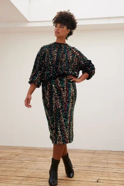 Stella Nova Camma Sequin Midi Skirt* Skirts & Trousers