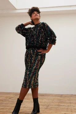 Stella Nova Camma Sequin Midi Skirt* Skirts & Trousers