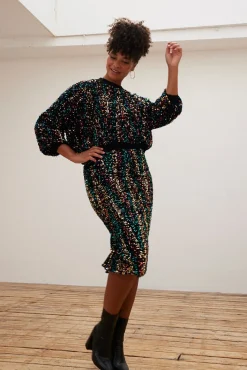 Stella Nova Camma Sequin Midi Skirt* Skirts & Trousers