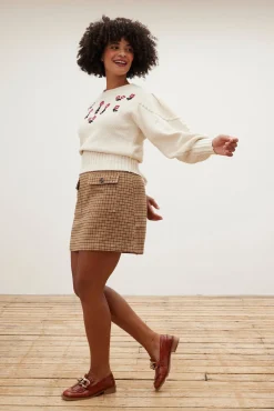 Stella Nova Natine Mustard Check Mini Skirt* Skirts & Trousers