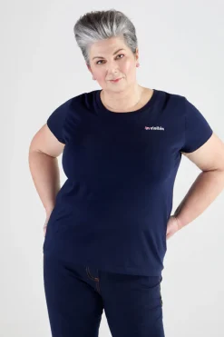 The Bias Cut Strike Out Ageism Charity Navy T-Shirt (3 Slogan Options)* T-Shirts & Tops