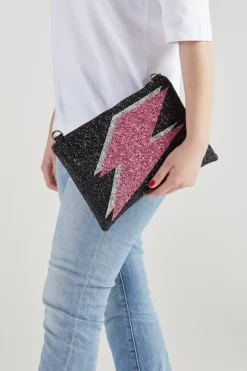 I KNOW THE QUEEN Strike Out Ageism Charity Glitter Reversible Clutch / Crossbody Bag* Bags