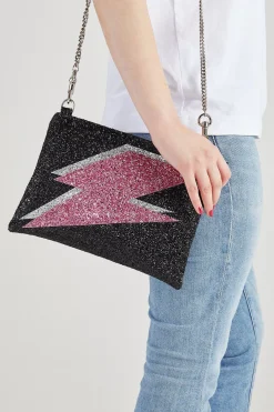 I KNOW THE QUEEN Strike Out Ageism Charity Glitter Reversible Clutch / Crossbody Bag* Bags