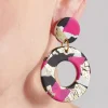 No Shrinking Violet Strike Out Ageism Charity Pink, Black & Gold Large Earrings* Earrings