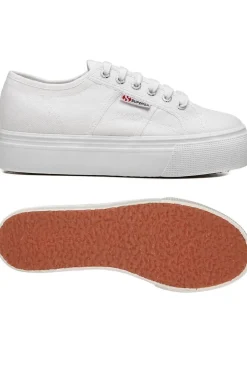 Superga 2790 Linea Up & Down White Flatform Trainers* Shoes