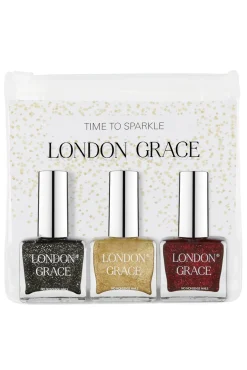 London Grace Time To Sparkle Glitter Nail Polish Trio* Nail Polish