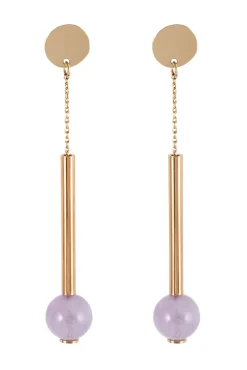 Titlee Wolcott Gold Plated Lavender Amethyst Earrings* Earrings