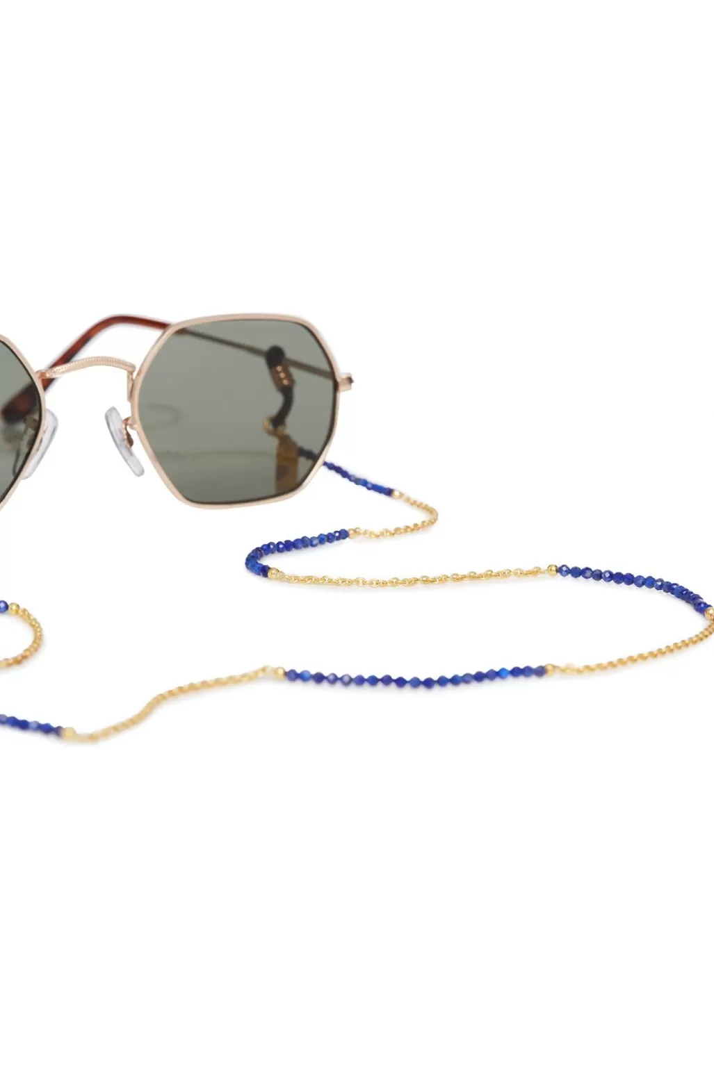 Sunny Cords 24k Gold Plated Lapis Lazuli Glasses Chain & Bracelet