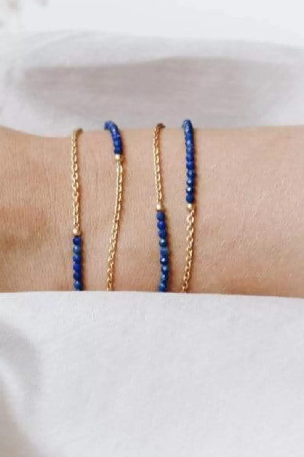 Sunny Cords 24k Gold Plated Lapis Lazuli Glasses Chain & Bracelet