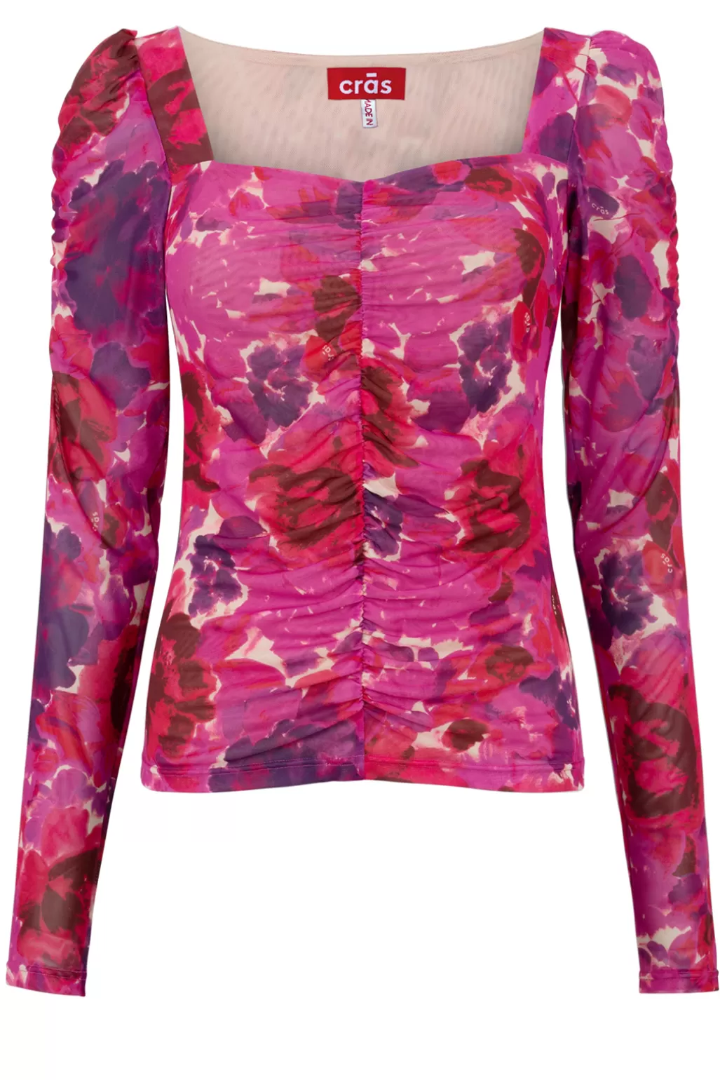 Cras Buzzing Pink Garden Floral Top