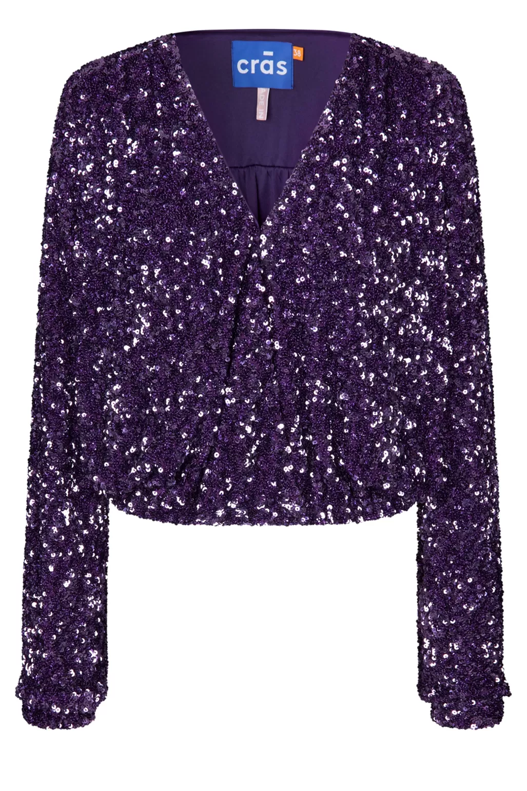 Cras Stella Sweet Grape Sequin Top