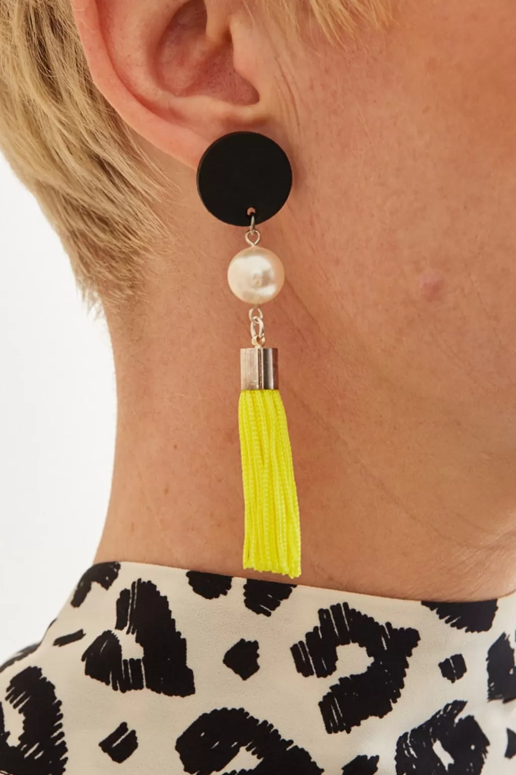 The Bias Cut Exclusive: Iris Tassel Dot Earrings