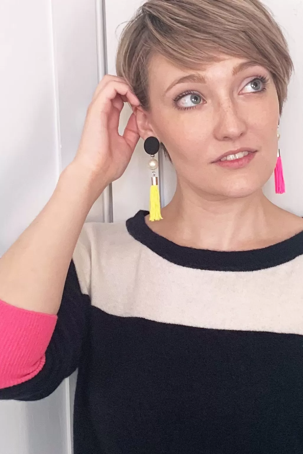 The Bias Cut Exclusive: Iris Tassel Dot Earrings