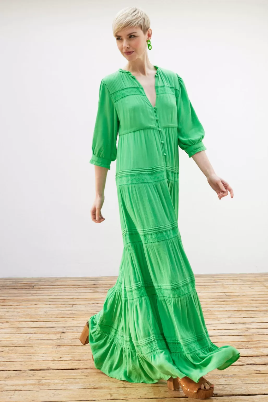 Fabienne Chapot Kira Green Maxi Dress