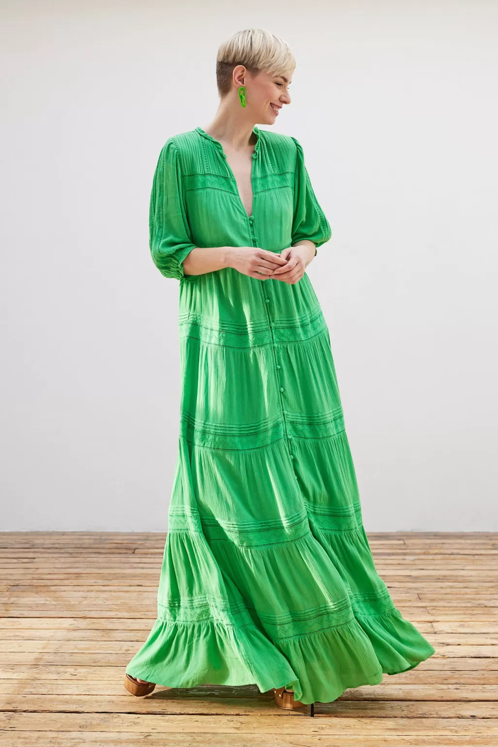 Fabienne Chapot Kira Green Maxi Dress