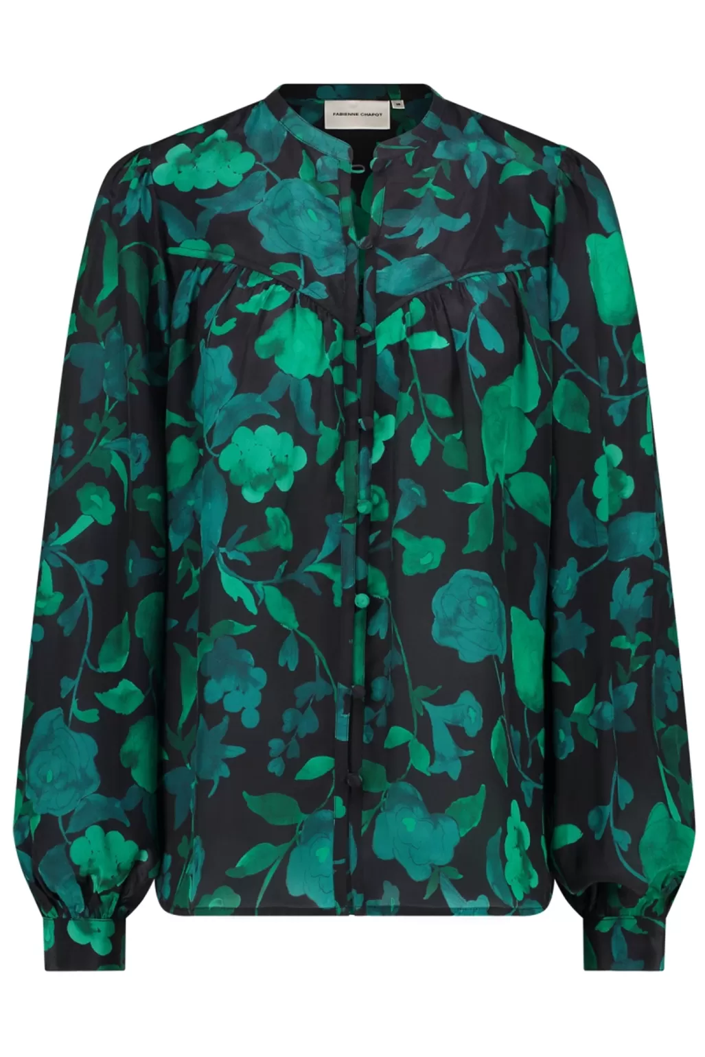 Fabienne Chapot Resa Teal Floral Blouse