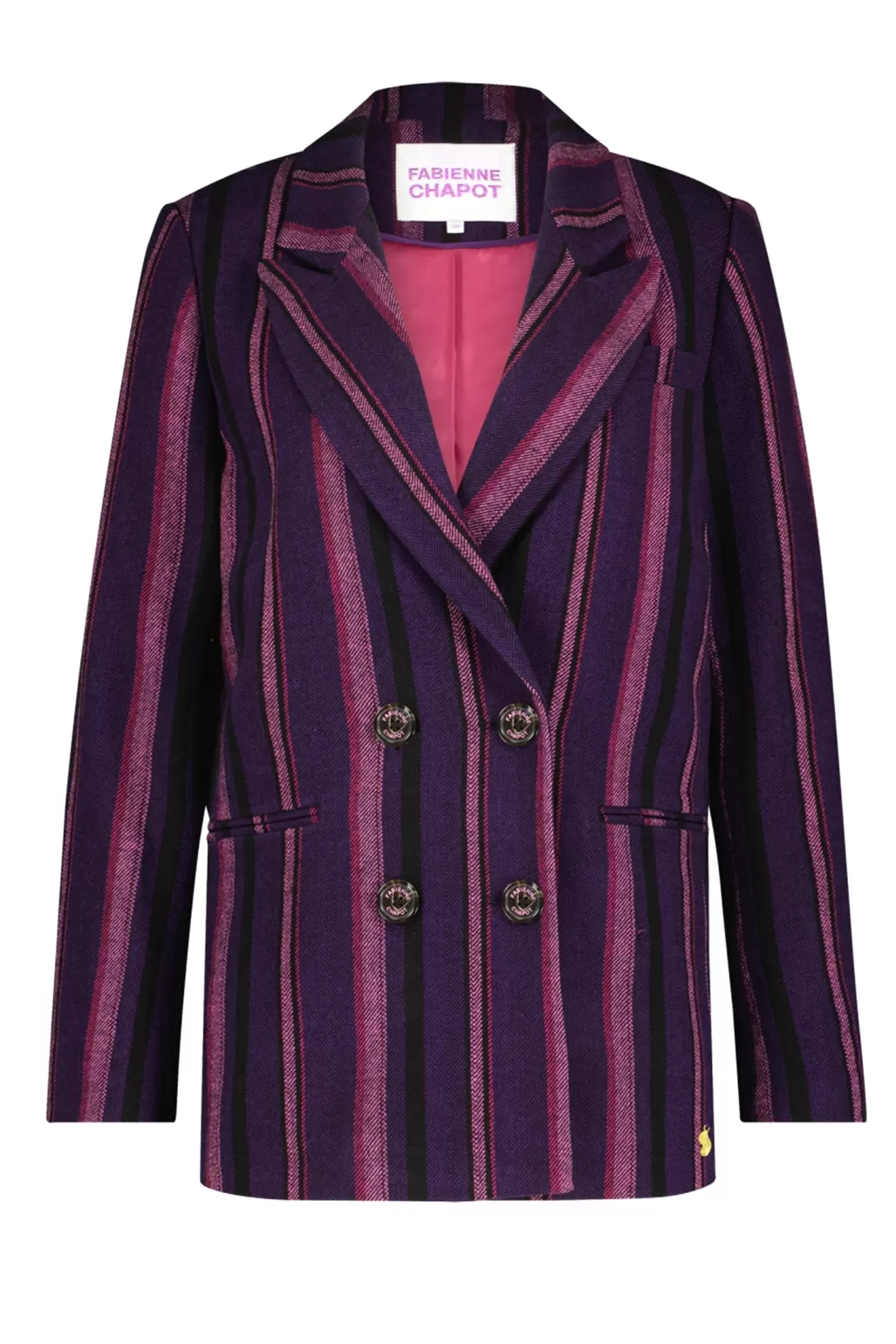 Fabienne Chapot Roger Burgundy Striped Blazer