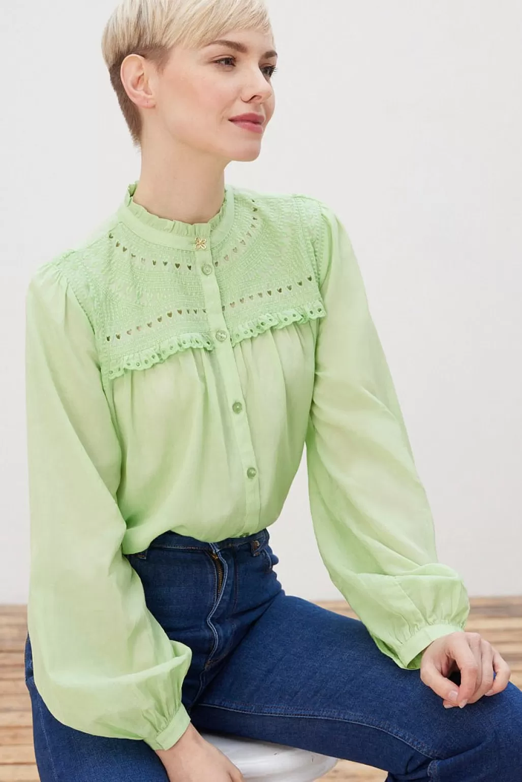 Fabienne Chapot Tootsie Light Green Blouse