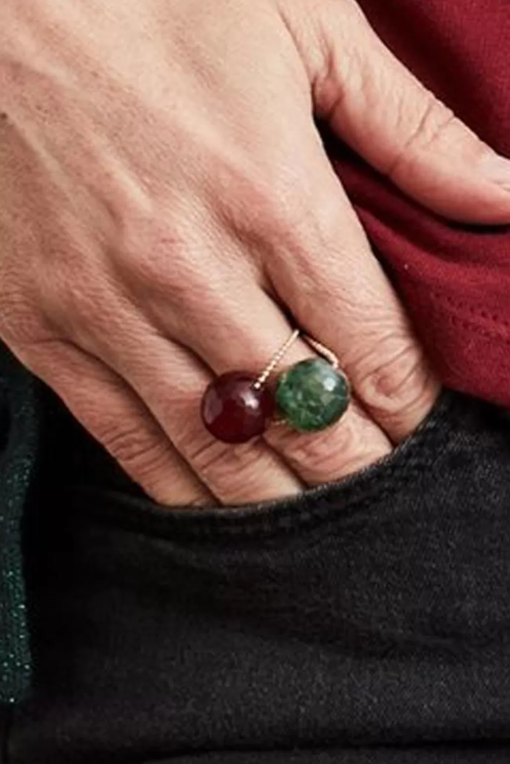 Gem & Tonic Gembud Dark Semi Precious Stone 9kt Gold Ring (5 Styles Available)