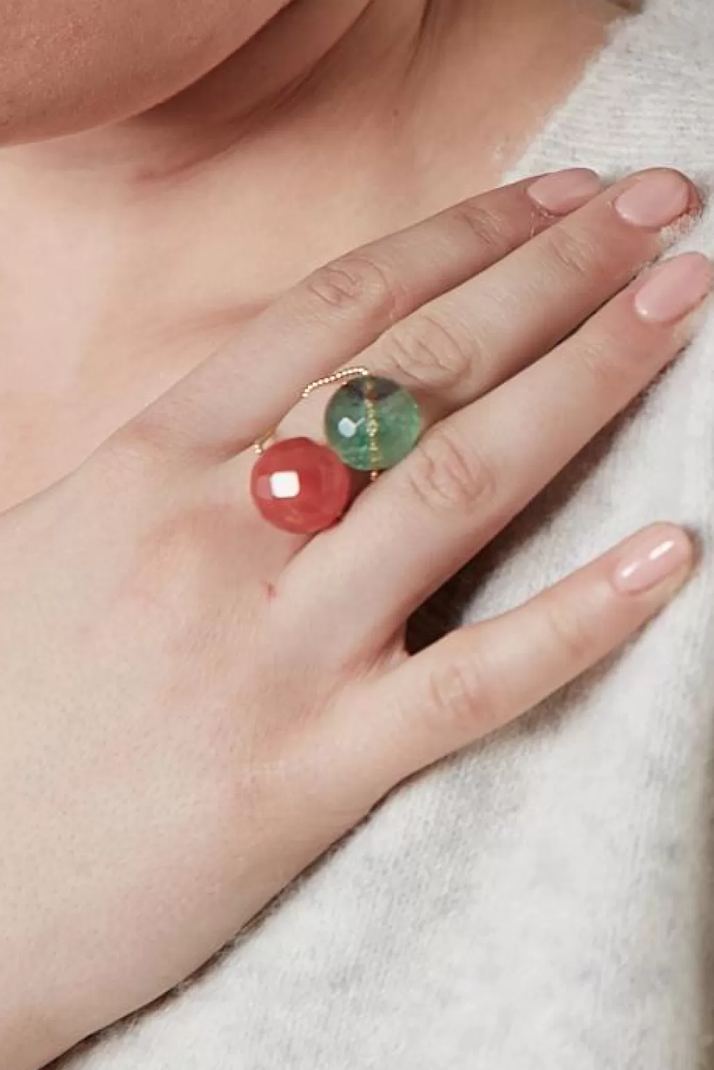 Gem & Tonic Gembud Semi Precious Stone 9kt Gold Ring (13 Stones Available)