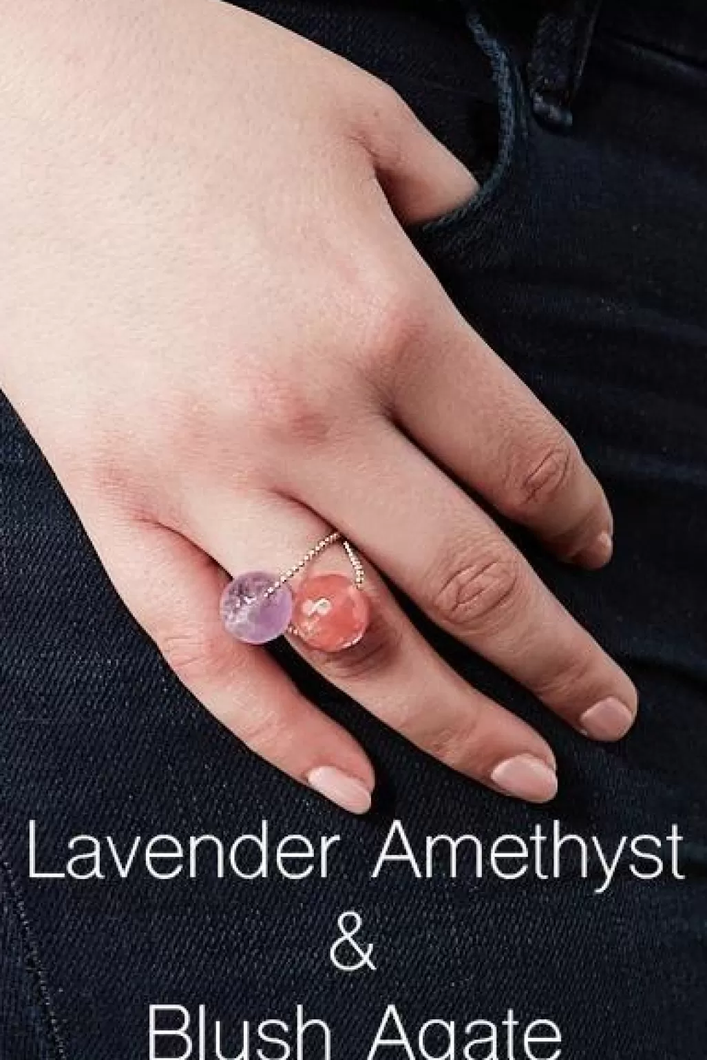 Gem & Tonic Gembud Semi Precious Stone 9kt Gold Ring (13 Stones Available)