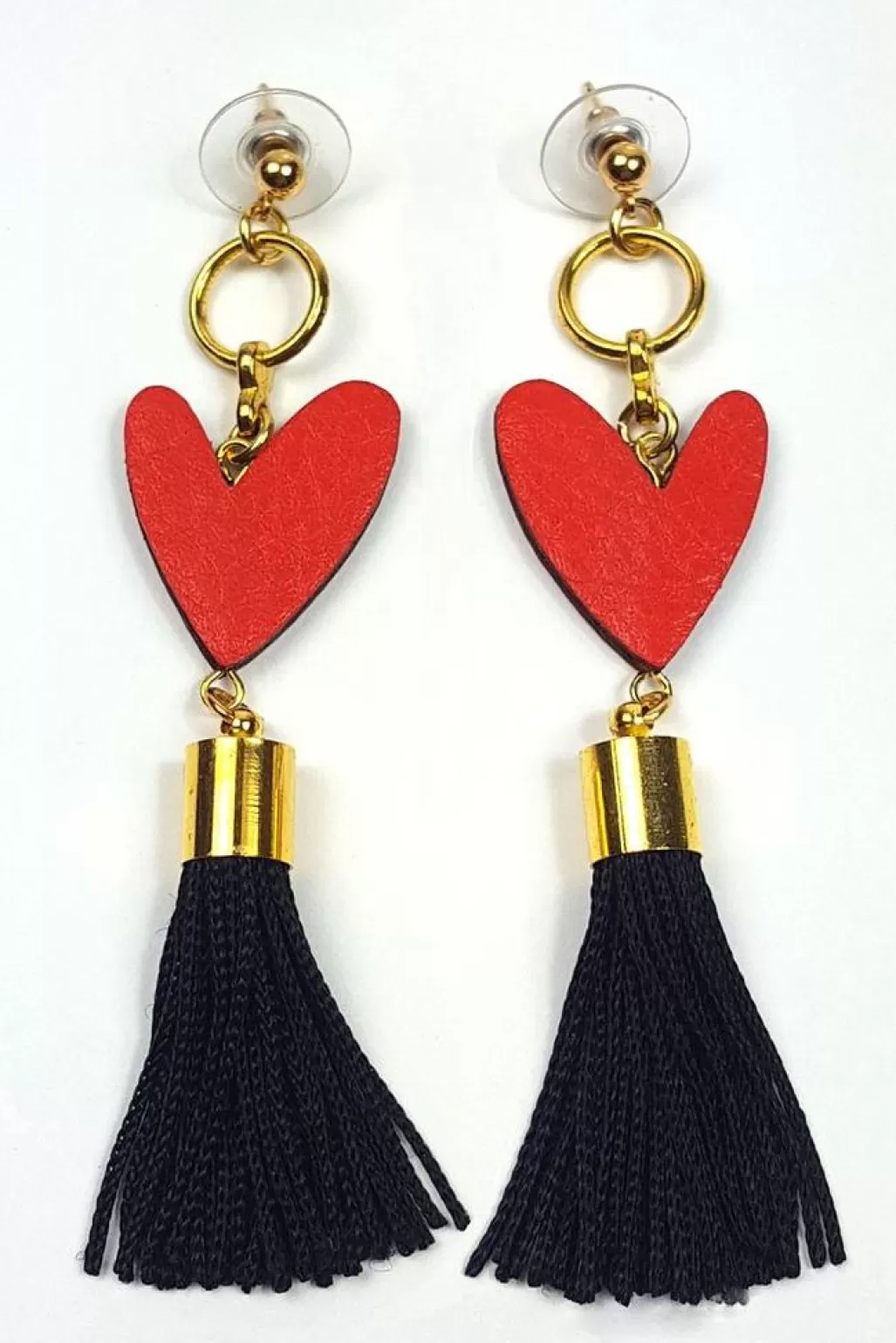 Dark Horse Ornament Heartbreaker Tassel Earrings