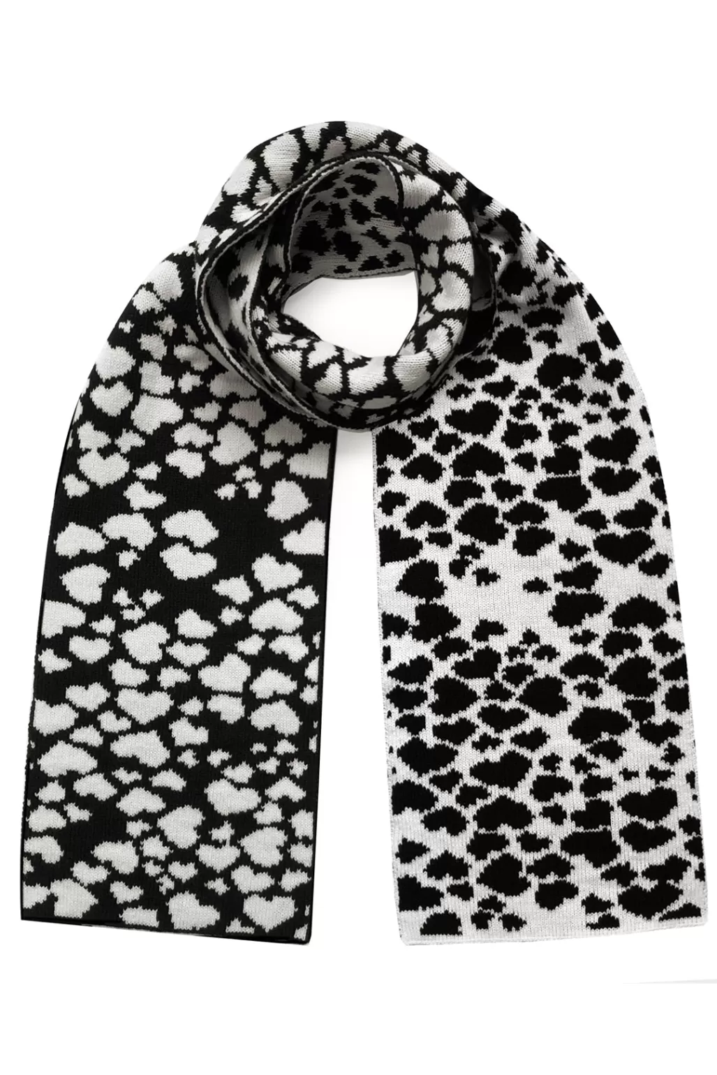 Ingmarson Hearts Wool & Cashmere Black Scarf