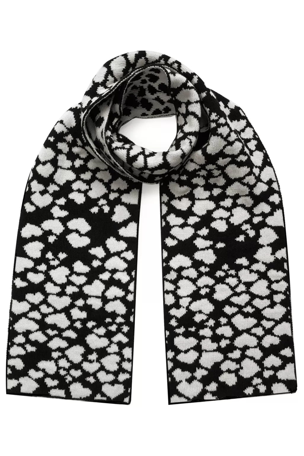 Ingmarson Hearts Wool & Cashmere Black Scarf