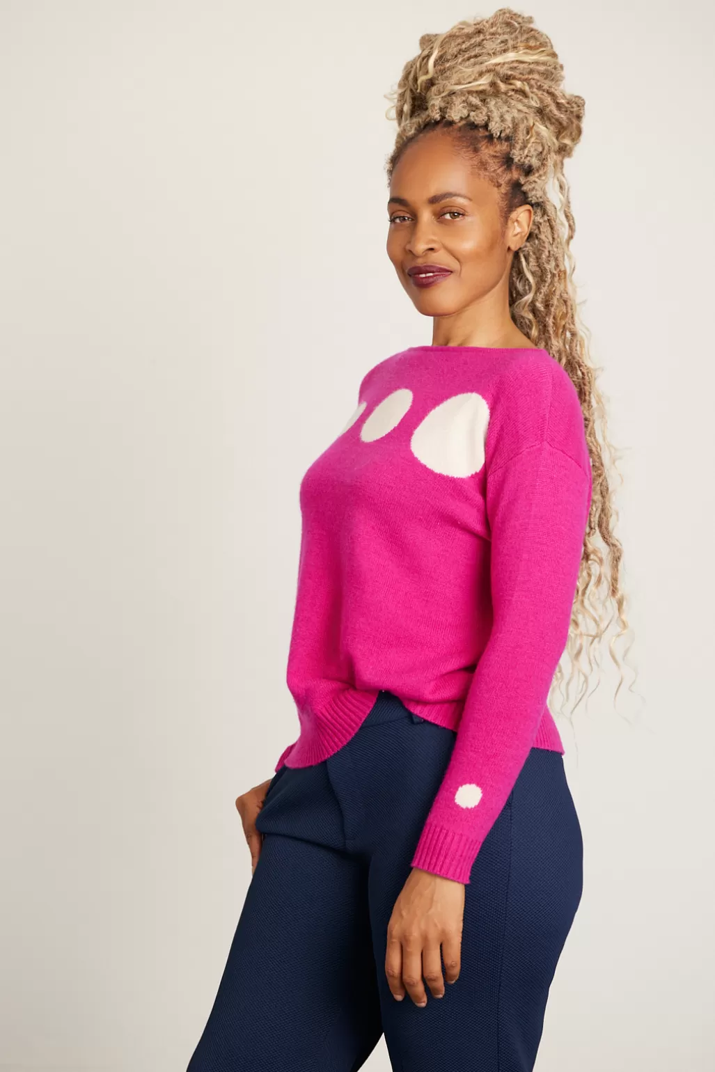 Jacynth London Neo Pink Jumper - 15% Proceeds Donated To Breast Cancer UK