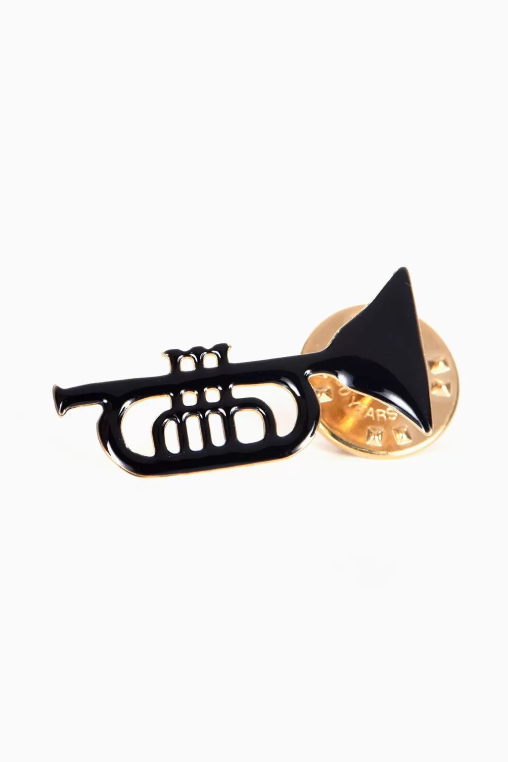 Titlee James Black Trumpet Shaped Pin