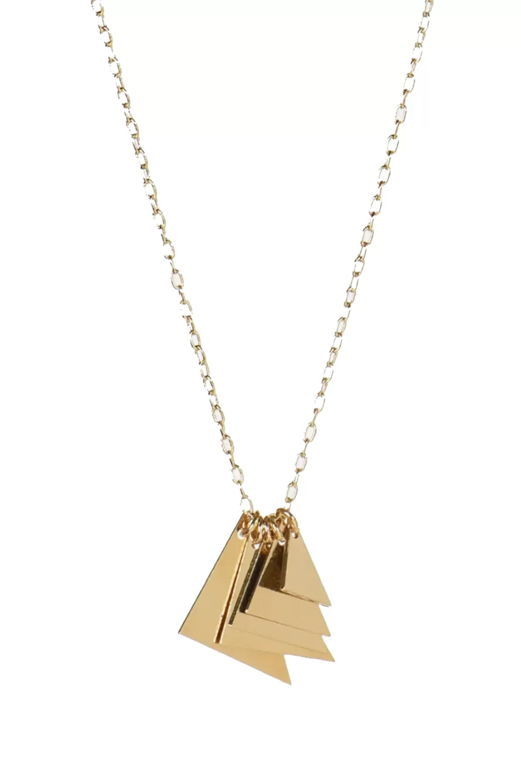 Titlee Ludlow Gold Plated Triangles Necklace