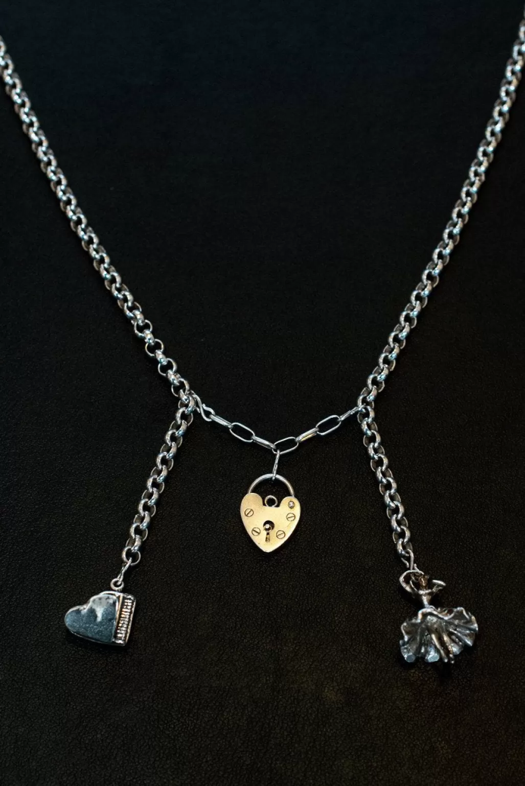 Hooked Music, Love And Dancing Sterling Silver One-Of-A-Kind Necklace