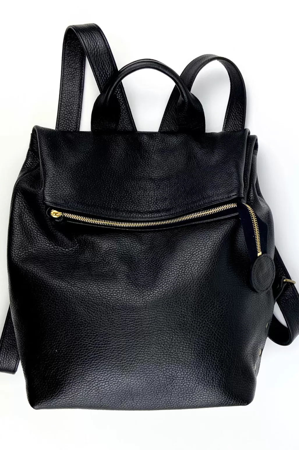 Coco Barclay Nancy Black Pebble Leather Rucksack