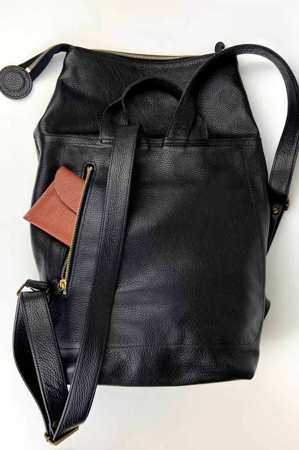 Coco Barclay Nancy Black Pebble Leather Rucksack