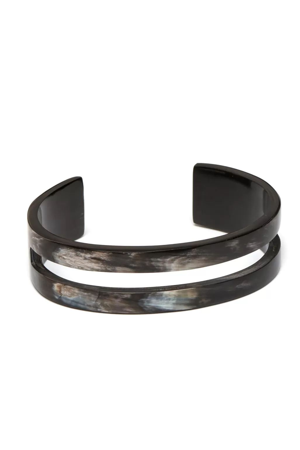 Branch Jewellery Natural Black Horn Cut Out Cuff Bracelet