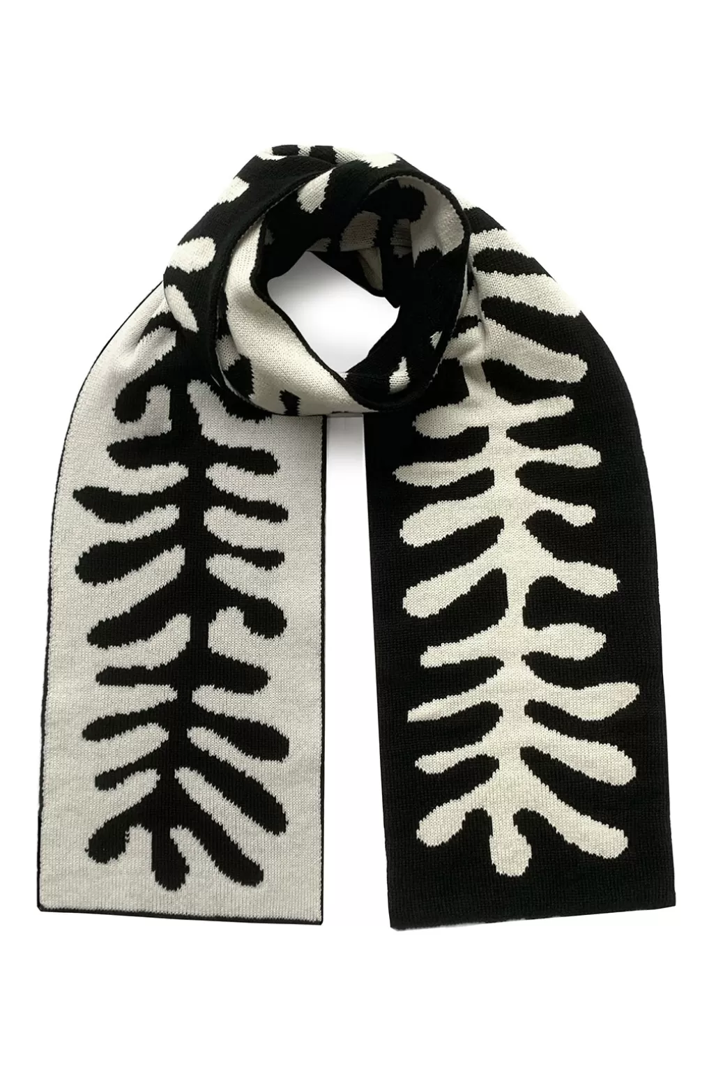 Ingmarson Organic Shape Wool & Cashmere Black Scarf