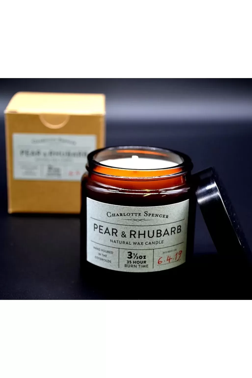 Charlotte Spencer Pear & Rhubarb Natural Wax Candle