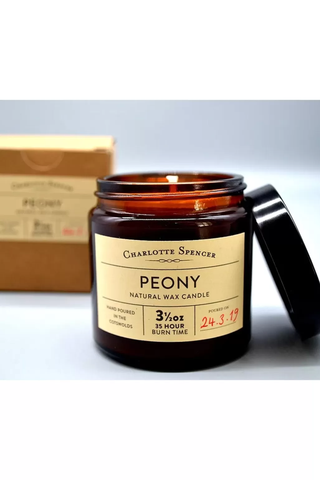 Charlotte Spencer Peony Natural Wax Candle