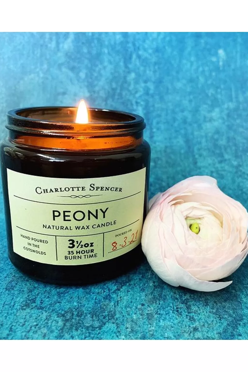 Charlotte Spencer Peony Natural Wax Candle