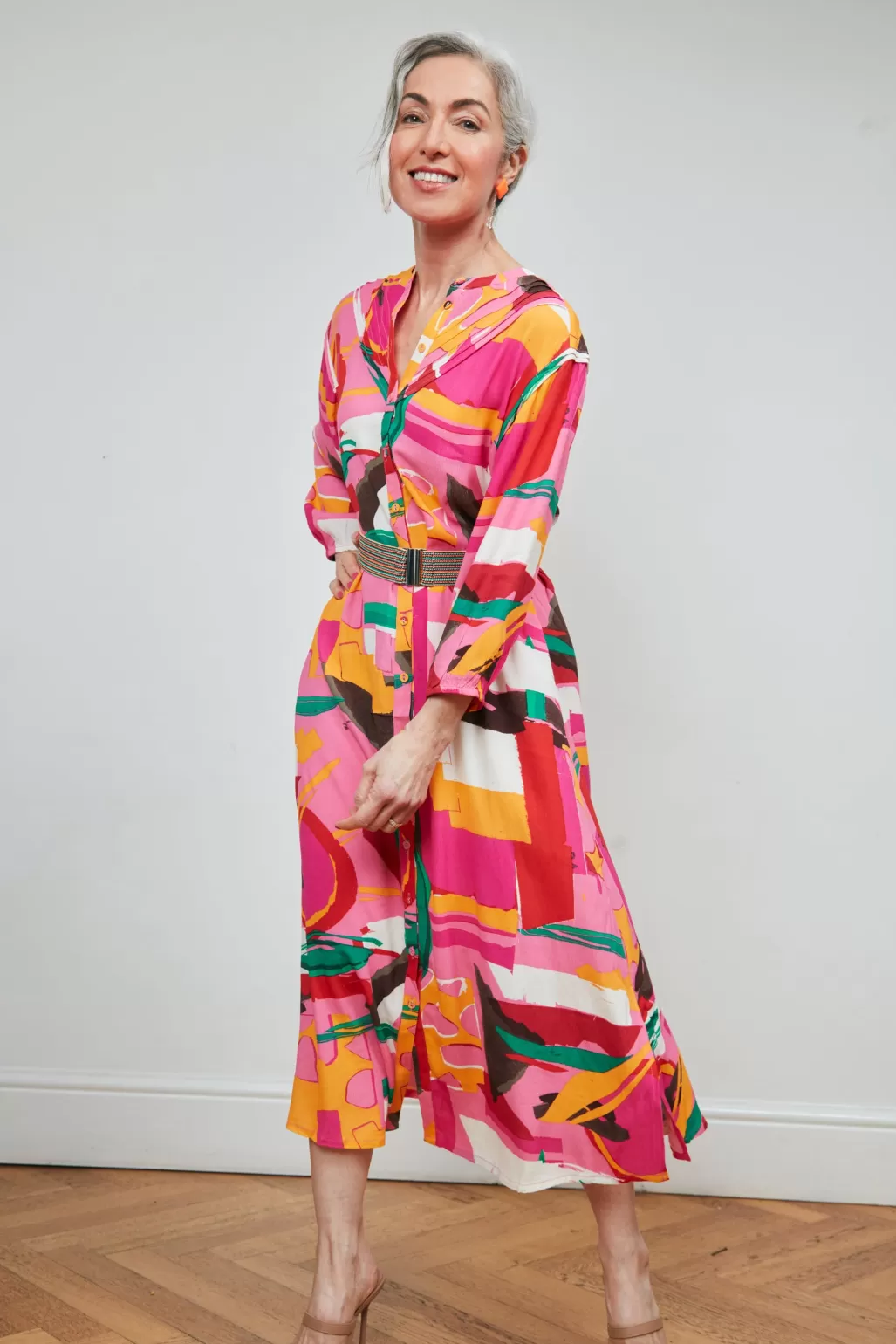 POM Amsterdam Cape Town Printed Midi Dress