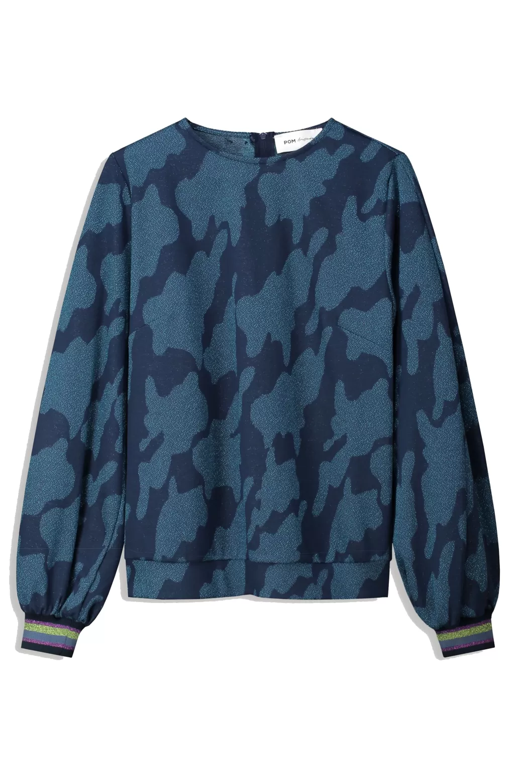 POM Amsterdam Swirl Horizon Blue Sweatshirt Top