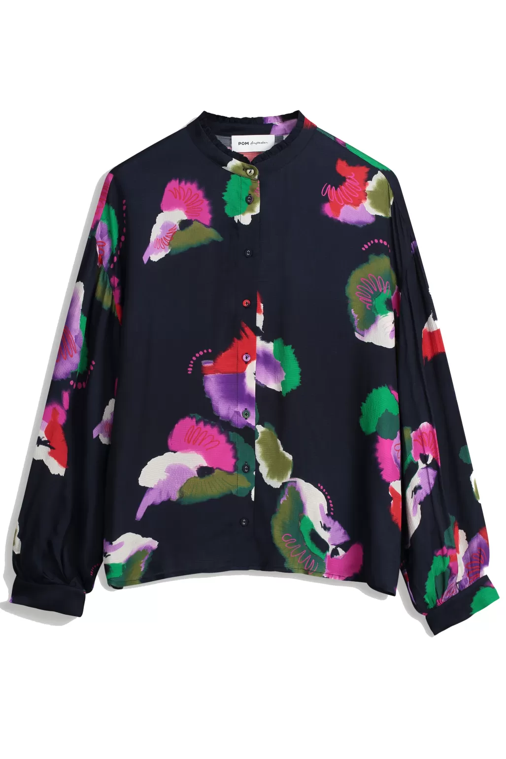 POM Amsterdam Violets Floral Blouse